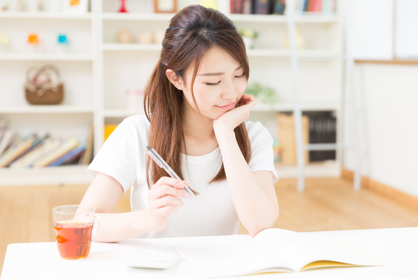 Woman studying